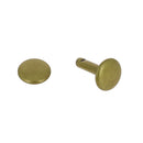 GRANDS rivets double calotte en acier - Têtes 9mm - Tige 12mm - 1375 - Laiton vieilli