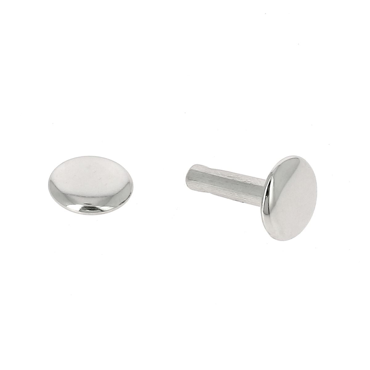GRANDS rivets double calotte en acier - Têtes 9mm - Tige 12mm - 1375 - Nickelé