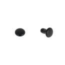 TRÈS PETITS rivets double calotte en acier - Têtes 6mm - Tige 6mm - 1378 - Noir mat