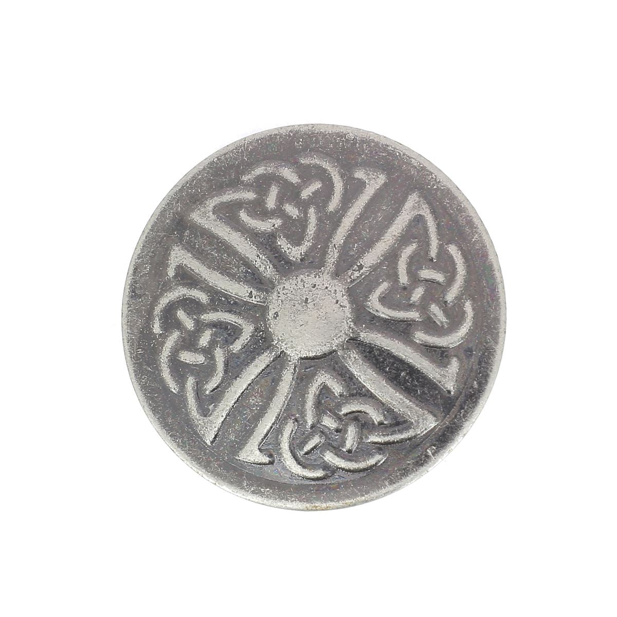 Concho à riveter CELTIQUE ROND - 25mm - ARGENT VIEILLI - Tandy Leather