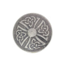 Concho à riveter CELTIQUE ROND - 25mm - ARGENT VIEILLI - Tandy Leather