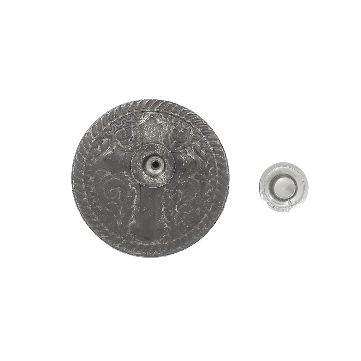 Concho à riveter CROIX CHRÉTIENNE - 25mm - ARGENT VIEILLI - Tandy Leather