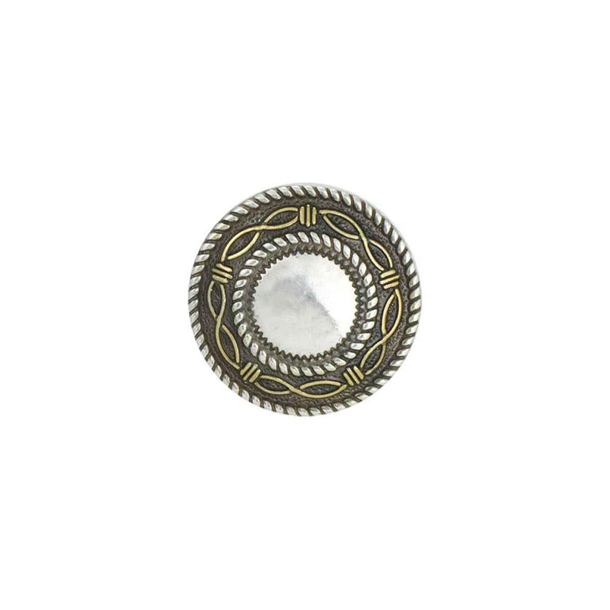 Concho à visser COURONNE ANGE rond - Argent vieilli