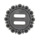 Concho à lacer FLEUR - 50 mm - ARGENT VIEILLI