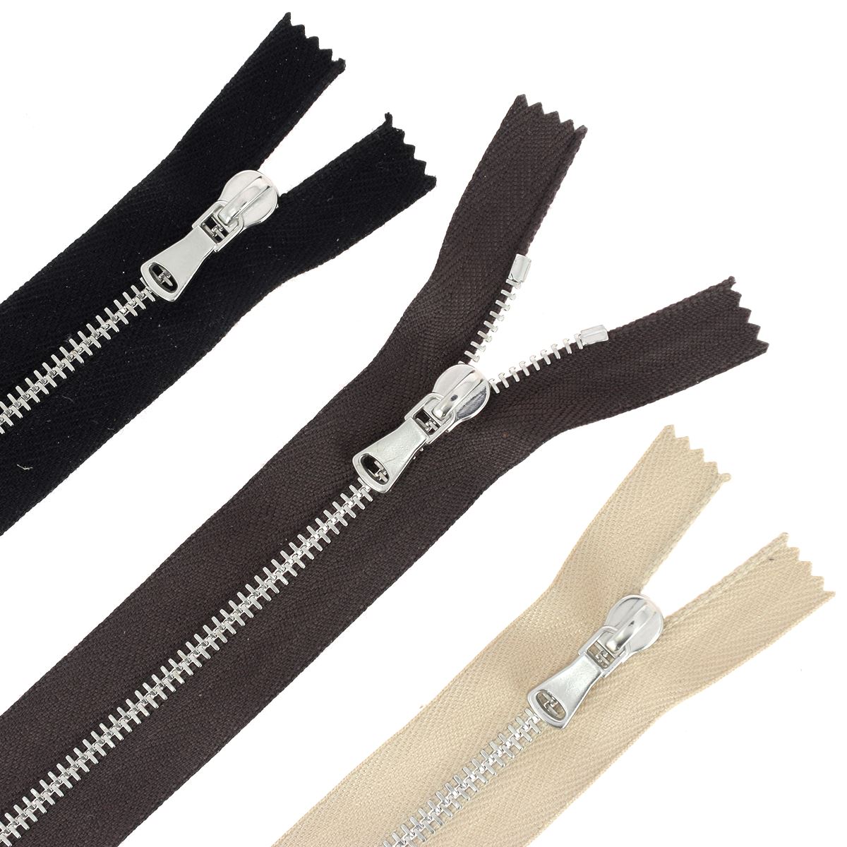 Fermeture à glissière MÉTAL 4mm - SUPRA - Nickelé - Deco Cuir