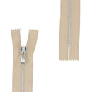 Fermeture à glissière MÉTAL 4mm - SUPRA - Nickelé - Deco Cuir