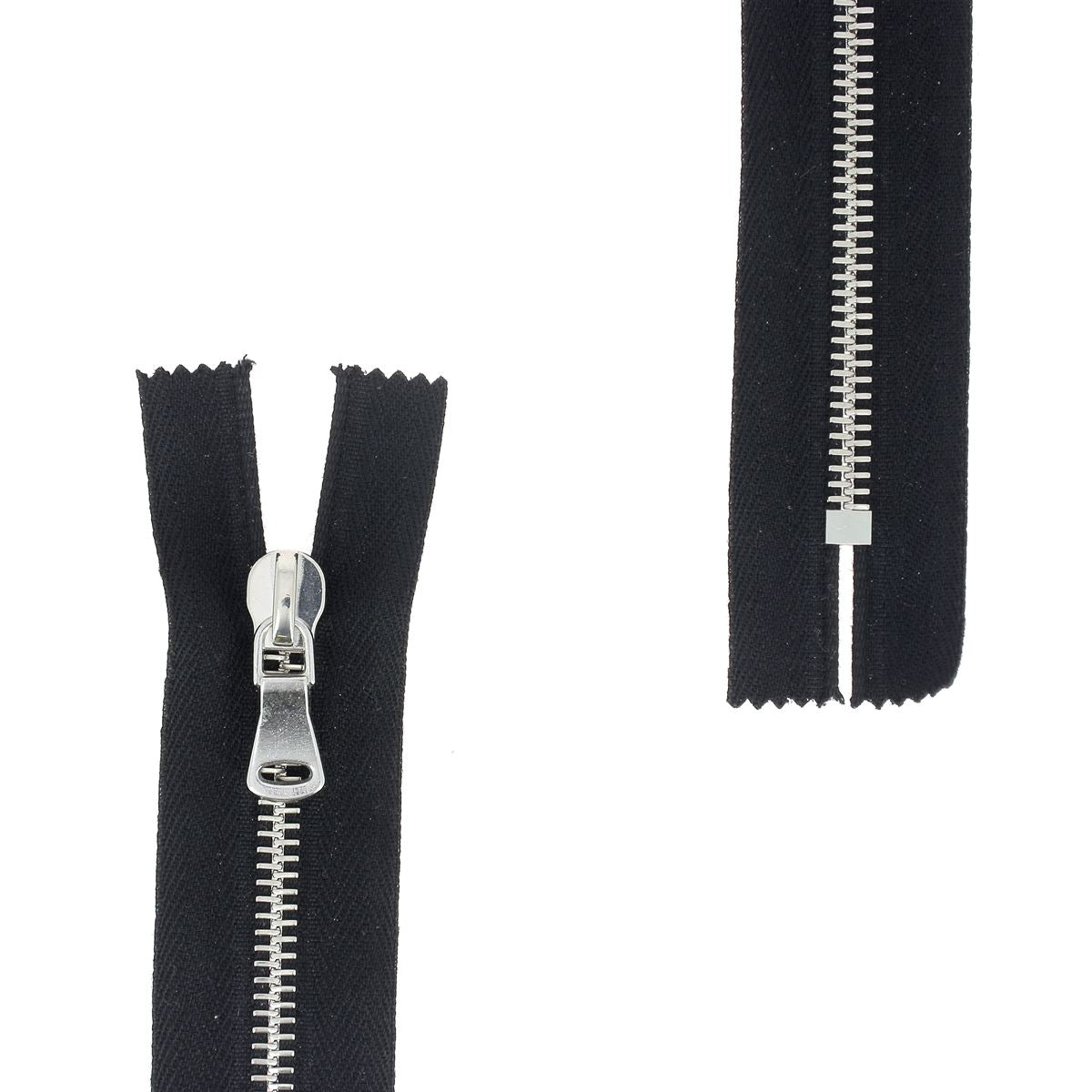 Fermeture à glissière MÉTAL 6mm - SUPRA - Nickelé - Deco Cuir