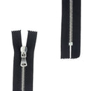 Fermeture à glissière MÉTAL 6mm - SUPRA - Nickelé - Deco Cuir