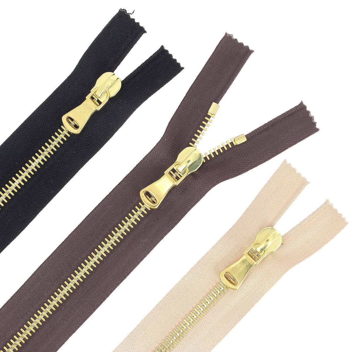 Fermeture à glissière MÉTAL 6mm - SUPRA - Laiton - Deco Cuir