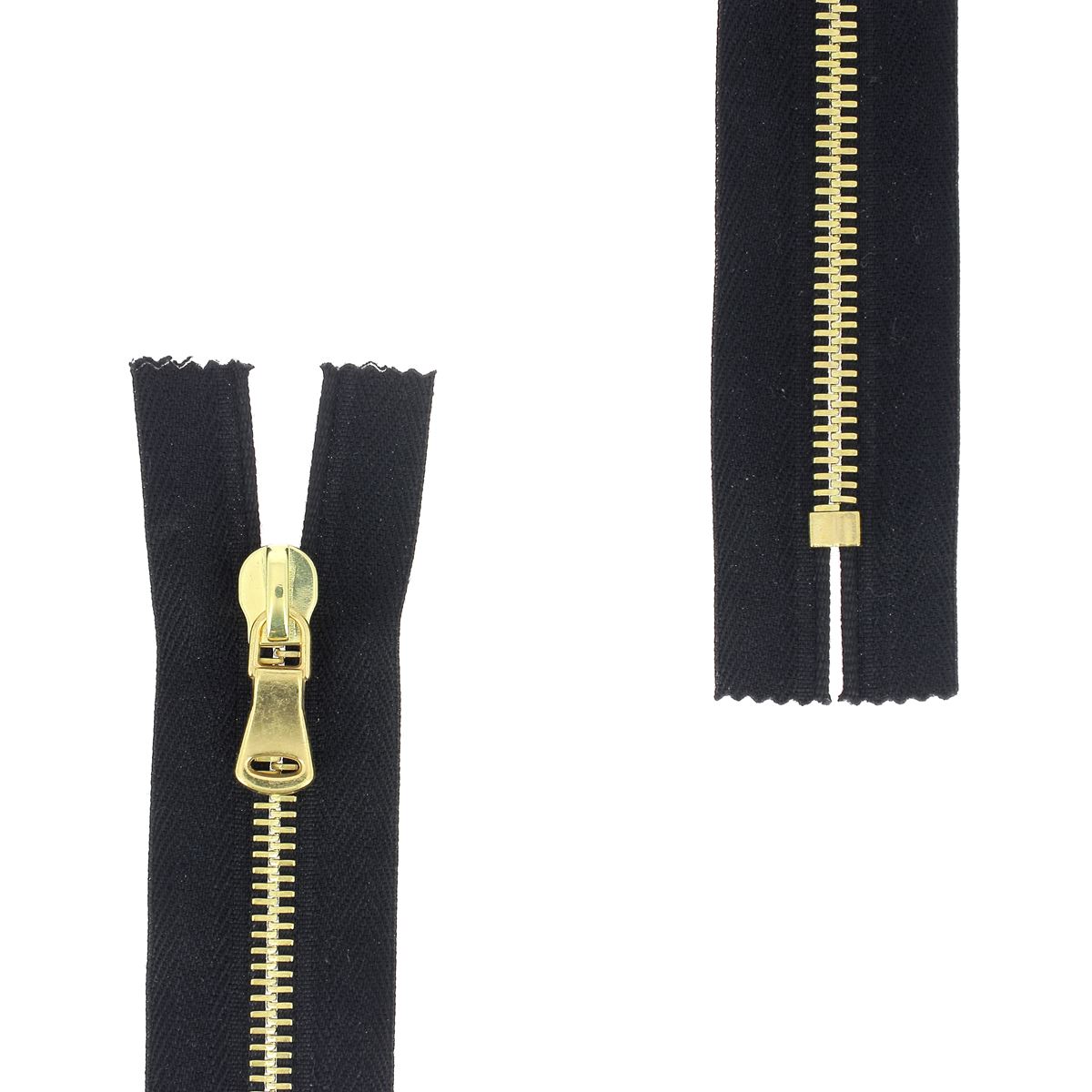 Fermeture à glissière MÉTAL 6mm - SUPRA - Laiton - Deco Cuir