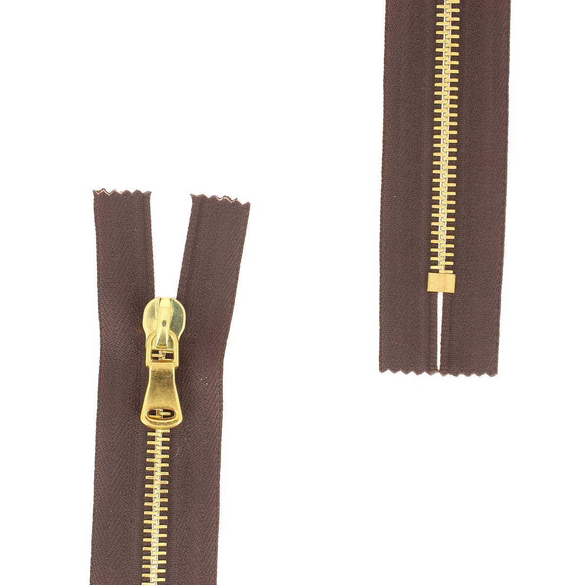 Fermeture à glissière MÉTAL 6mm - SUPRA - Laiton - Deco Cuir