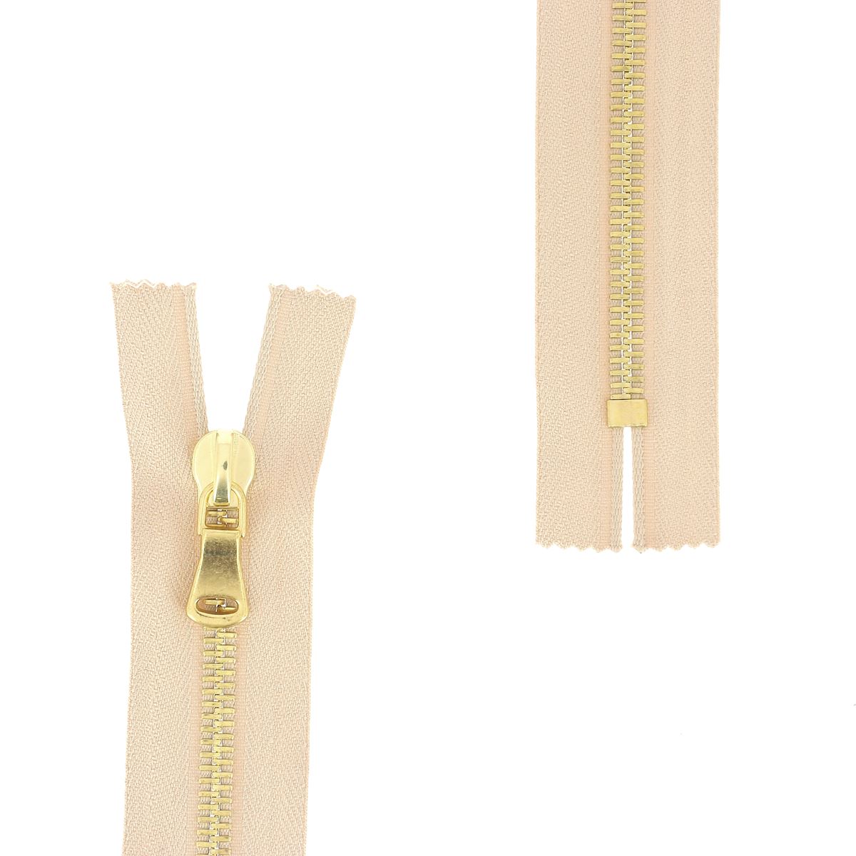 Fermeture à glissière MÉTAL 6mm - SUPRA - Laiton - Deco Cuir