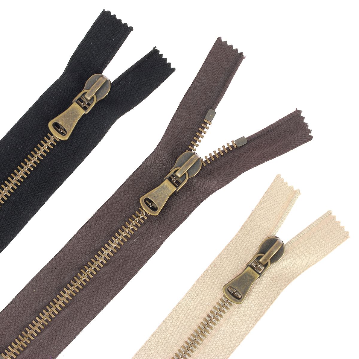 Fermeture à glissière MÉTAL 6mm - SUPRA - Laiton vieilli - Deco Cuir