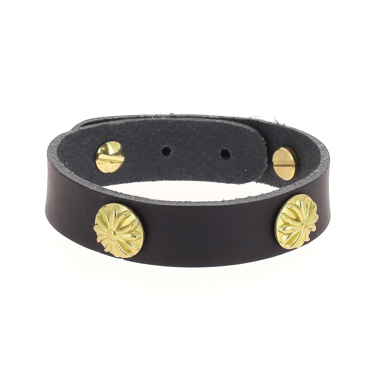 Bracelet en cuir + concho rond décoratif