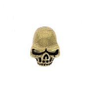 Concho à visser en laiton TÊTE DE MORT - 13x17mm - Laiton vieilli