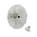 Concho à visser ROND Fleur bleue - 25mm - Nickelé