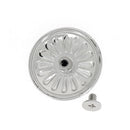 Concho à visser ROND Pâquerette - 26mm - Nickelé - Deco Cuir