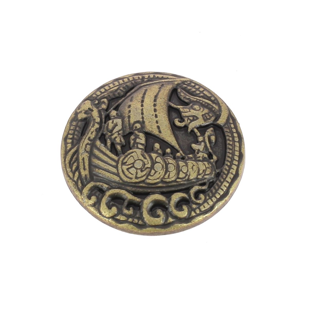Concho à visser DRAKKAR - 25mm - Ivan - Laiton vieilli
