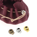 Bourse en cuir avec fermoir stop lacet boule - 3 finitions au choix