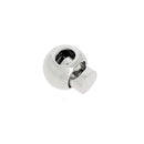 Fermoir stop lacet boule - Lacet de 2mm max - Nickelé
