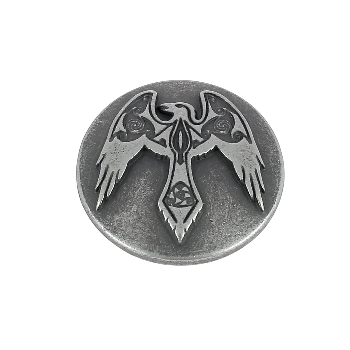 Concho à visser AIGLE - 25mm - Ivan - Argent vieilli