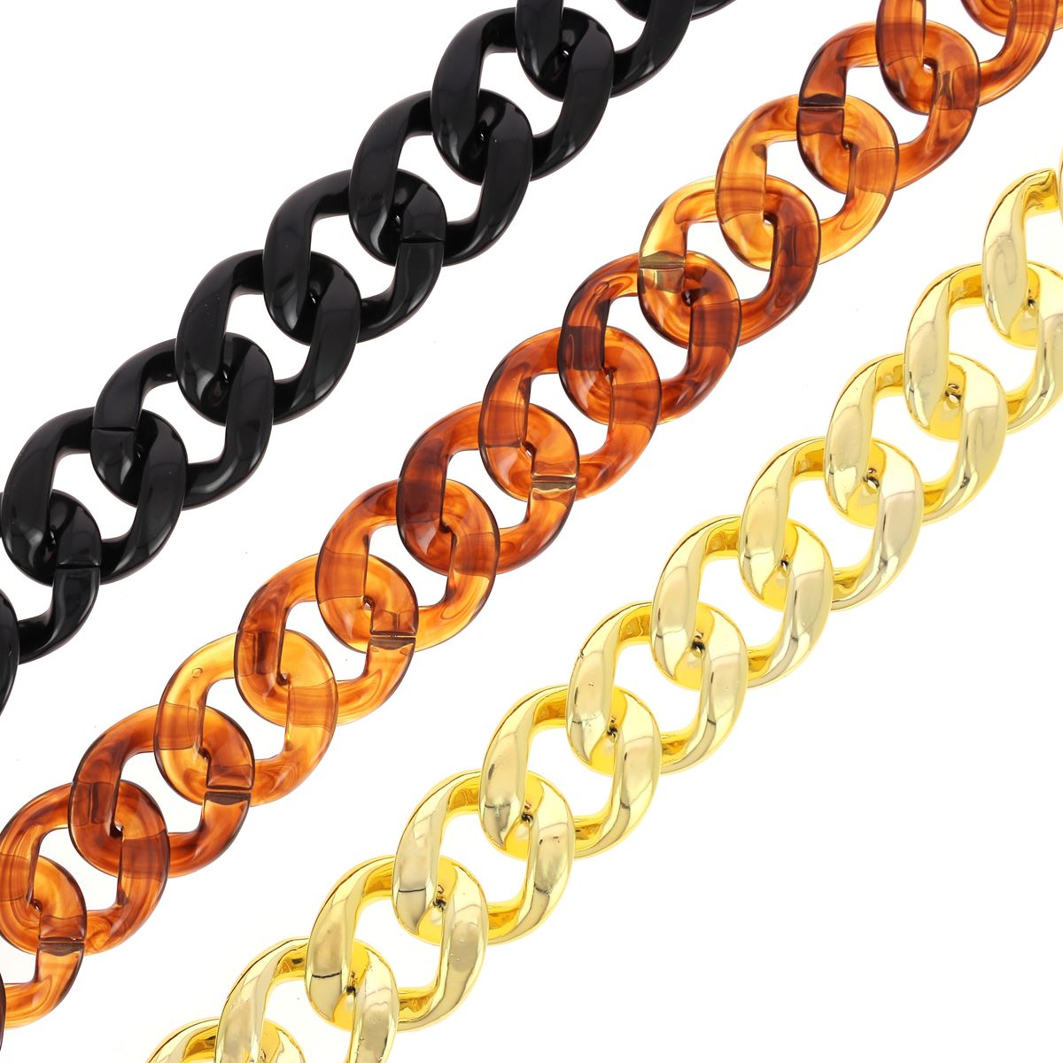 chaîne fantaisie en plastique gros maillons 