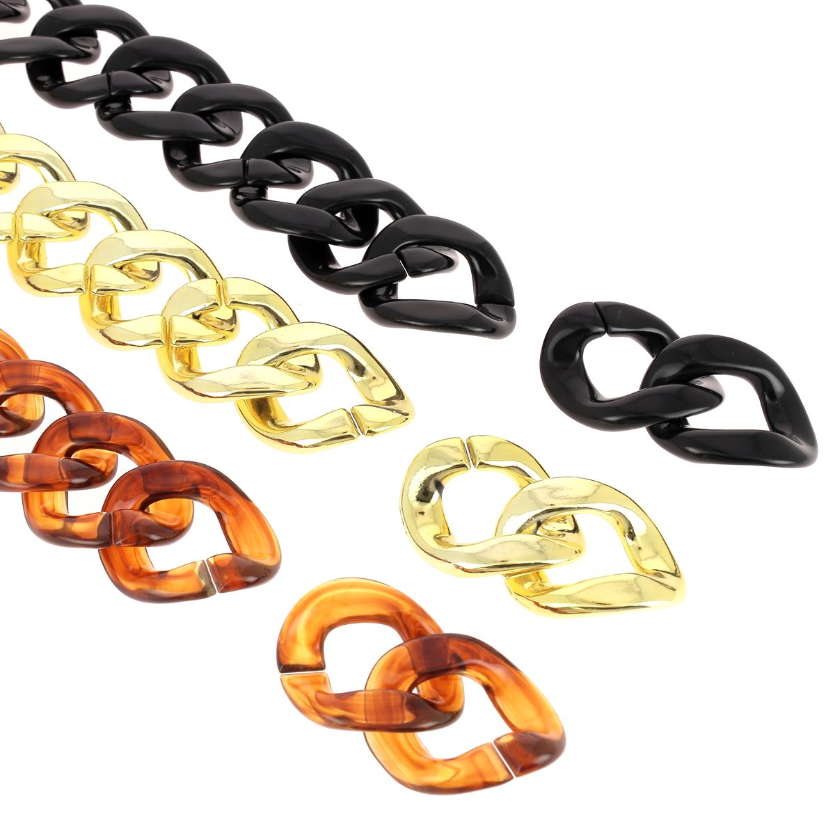 chaîne acrylique gros maillons détachables