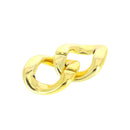 Lot de 2 gros maillons chaîne acrylique - Doré