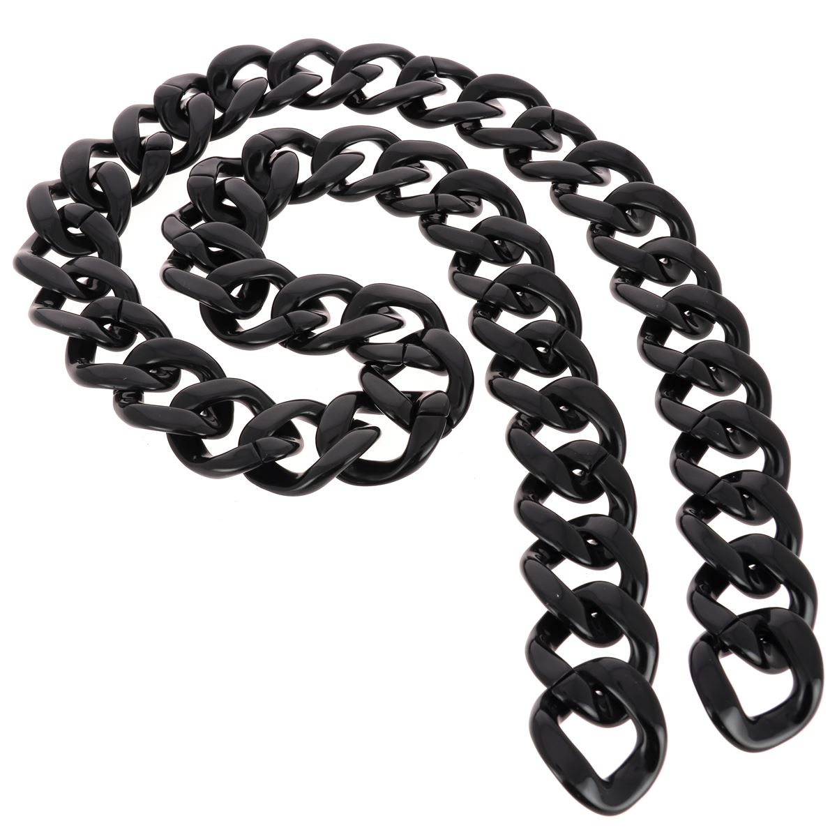 chaîne acrylique gros maillons - Noir