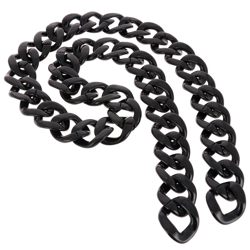 chaîne acrylique gros maillons - Noir