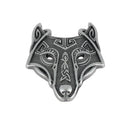 Concho à visser LOUP VIKING - 25X30mm - Argent vieilli