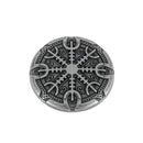 Conho décoratif pour cuir - Argent vieilli - Symbole Viking Helm of Awe