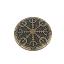 Conho décoratif pour cuir - Laitonvieilli - Symbole Viking Helm of Awe