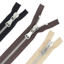 Fermeture à glissière MÉTAL 8mm - SUPRA - Nickelé - Deco Cuir