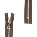 Fermeture à glissière MÉTAL 8mm - SUPRA - Nickelé - Deco Cuir