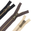 Fermeture à glissière MÉTAL 8mm - SUPRA - Laiton vieilli - Deco Cuir