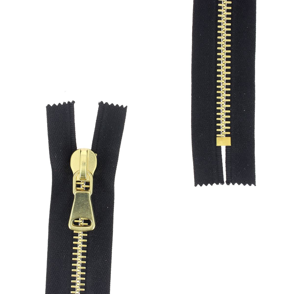 Fermeture à glissière MÉTAL 8mm - SUPRA - Laiton - Deco Cuir