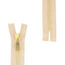 Fermeture à glissière MÉTAL 8mm - SUPRA - Laiton - Deco Cuir