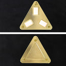 Grand fermoir triangle 3 tourniquets - 76x68mm - Doré clair - À visser sur votre sac