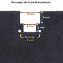 Schéma de découpe pour fermoir pour sac CARRÉ - 19x19mm