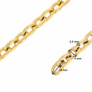 Chaîne de sac en inox 54 cm - Finition dorée à l'or fin