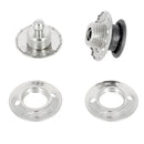 Fermeture autobloquante LOXX - Nickelé et Quadrillage noir