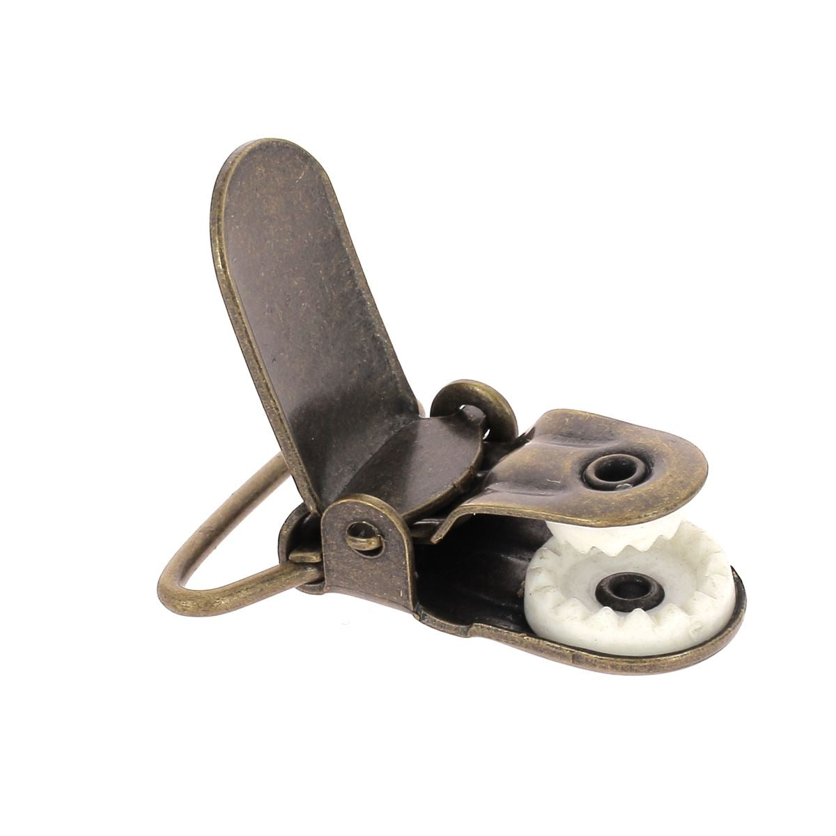 Clip pour bretelles et attache tétine - Laiton vieilli