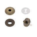 Fermoir TOP magnétique à sertir - ROND - 17mm - Laiton vieilli