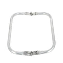 Fermoir cadre pour sac en aluminium - ouvert - 19 mm