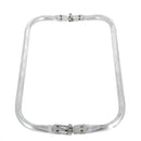 Fermoir cadre pour sac en aluminium -ouvert - 24 mm