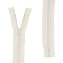 Fermeture zippée beige naturel largeur de maille 6 mm, plusieurs longueurs disponibles, fermeture à glissière non-séparable
