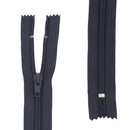 Fermeture zippée bleu marine de 6 mm de largeur de maille, plusieurs longueurs disponibles