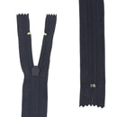 Fermeture à glissière en nylon non-séparable de largeur de maille 6 mm couleur bleu foncé