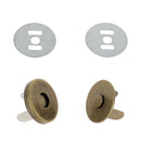 Fermoir TOP magnétique pour porte-monnaie et étui - ROND 18 mm Laiton vieilli